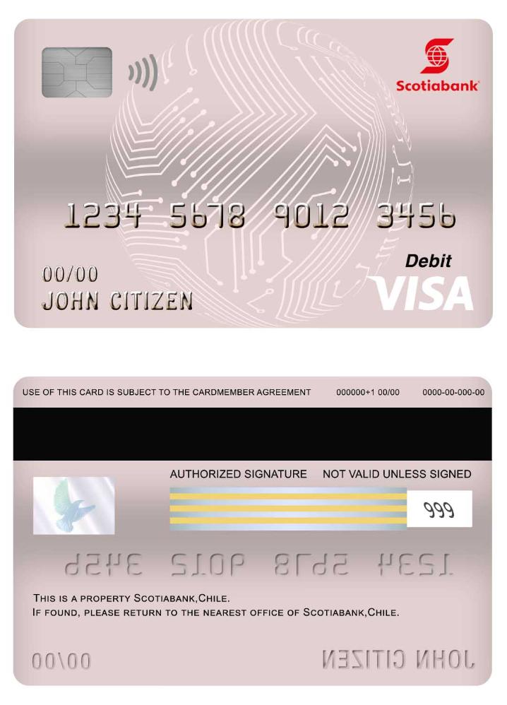 Chile Scotiabank visa debit card